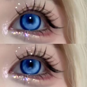Eyemi Cyber Dark Blue Prescription Cosplay Colored Contact Lenses | 1 Year