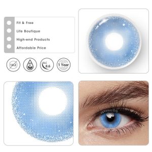 Eyemi Lunar Glitter Blue Prescription Colored Contact Lenses