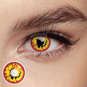 Eyemi Bloom Red Prescription Cosplay Colored Contact Lenses