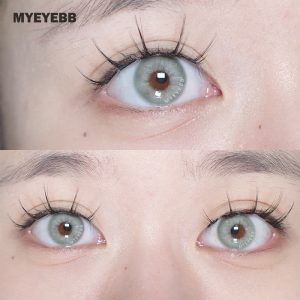 Eyemi Rome Times Green Prescription Colored Contact Lenses