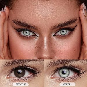 Eyemi Fox's Eye Grey Prescription Colored Contact Lenses