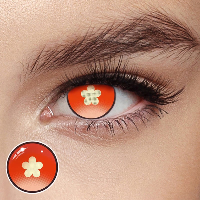 Coloredeye Blind Hutao Red Cosplay Colored Contact Lenses