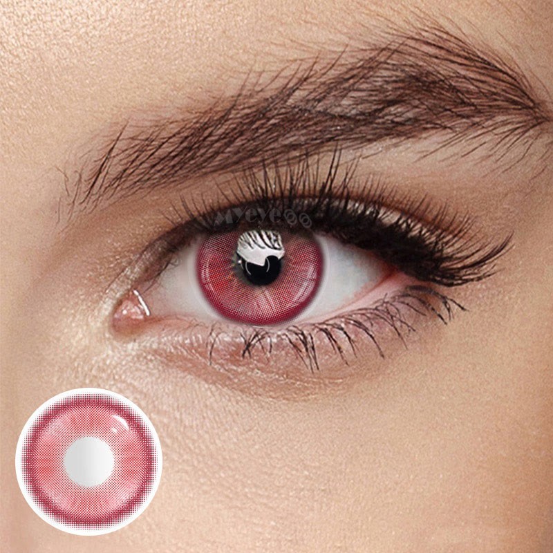 Eyemi Magic Coral Red Prescription Colored Contact Lenses