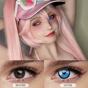 Eyemi Black Lobelia Blue Cosplay Colored Contact Lenses