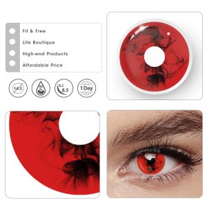 Eyemi Blood Red Prescription Cosplay Colored Contact Lenses | 1 Day