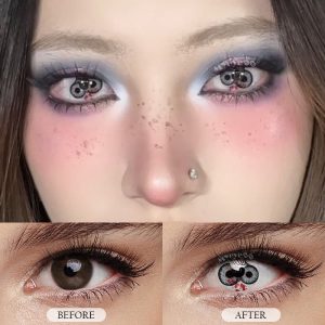 Eyemi Devil's Triple Black Prescription Cosplay Colored Contact Lenses