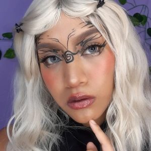 Coloredeye Black White Spiral Prescription Cosplay Colored Contact Lenses