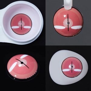 Eyemi Blind Nezuko Demon Prescription Cosplay Colored Contact Lenses