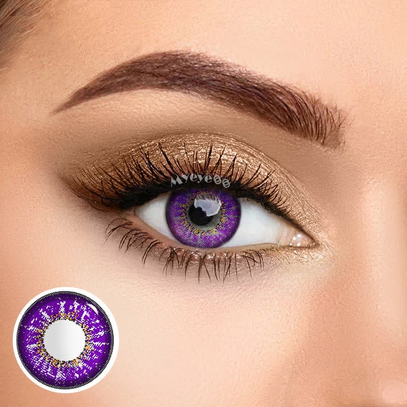 Eyemi Purple Prescription Cosplay Colored Contact Lenses