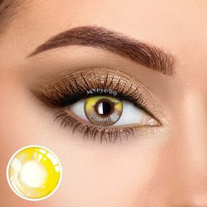 Eyemi Anime Yellow Prescription Cosplay Colored Contact Lenses