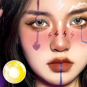 Eyemi Anime Yellow Prescription Cosplay Colored Contact Lenses