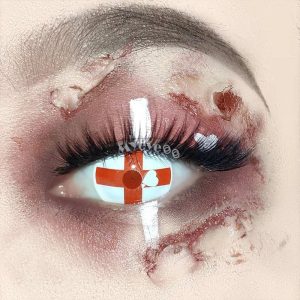 Coloredeye Blind Red Cross Cosplay Colored Contact Lenses