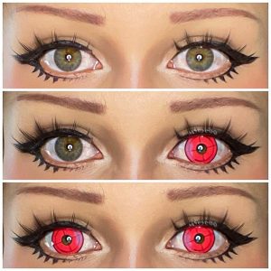 Eyemi Red Violet Cosplay Colored Contact Lenses