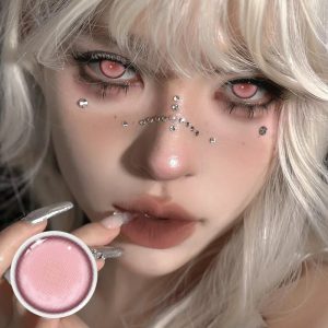 Eyemi Kaname Madoka Pink Prescription Cosplay Colored Contact Lenses