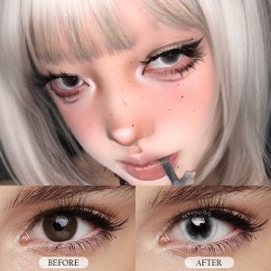 Eyemi Midnight Mist Black Prescrition Cosplay Colored Contact Lenses