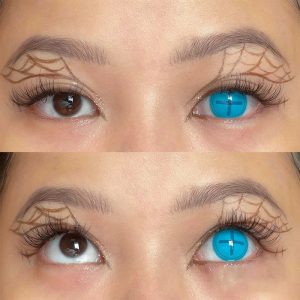 Eyemi Blind Button Eye Blue Cosplay Colored Contact Lenses