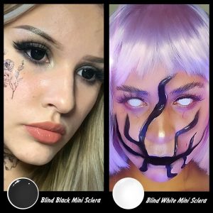 Coloredeye Blind Mini Sclera Black Out Cosplay Colored Contact Lenses