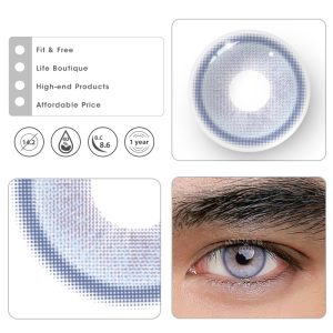 Eyemi Genshin Moon Blue Prescription Men Colored Contact Lenses