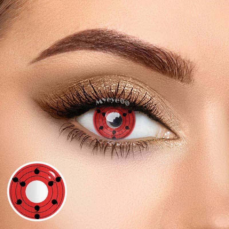 Coloredeye Rinne Sharingan Red Prescription Cosplay Colored Contact Lenses