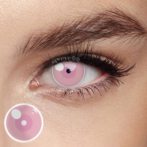 Eyemi Blind Cloud Rim Pink Prescription Cosplay Colored Contact Lenses