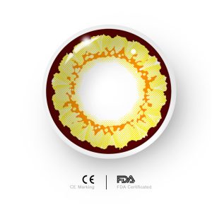 Eyemi Sunflower Yellow Brown Prescription Cosplay Colored Contact Lenses