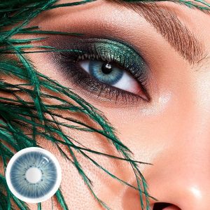 Eyemi New York III Blue Prescription Colored Contact Lenses