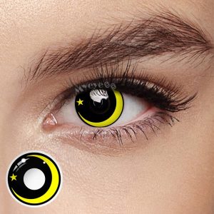 Eyemi Moon Star Yellow Cosplay Colored Contact Lenses