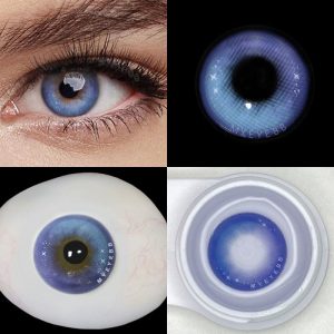 Eyemi Genshin Moon Blue Violet Prescription Men Colored Contact Lenses