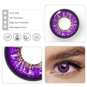 Eyemi Genshin Impact Purple Prescription Cosplay Colored Contact Lenses