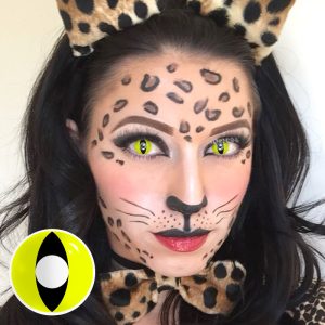 Eyemi Yellow Cat Eyes Prescription Cosplay Colored Contact Lenses