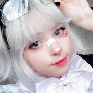 Eyemi Black White Spiral Prescription Cosplay Colored Contact Lenses
