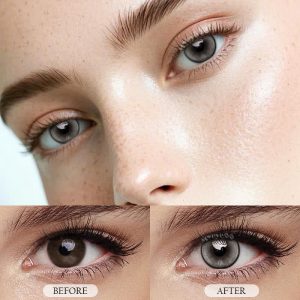 Eyemi Butterfly Grey Prescription Colored Contact Lenses