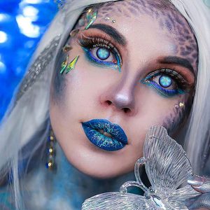 Eyemi Blind Snowflake Cosplay Colored Contact Lenses