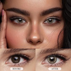 Eyemi Butterfly Brown Prescription Colored Contact Lenses