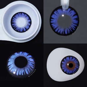 Eyemi Miracle Times Deep Blue Prescription Cosplay Colored Contact Lenses