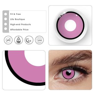 Eyemi Minecraft Pink Prescription Cosplay Colored Contact Lenses