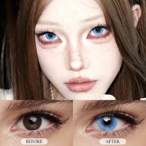 Eyemi Lunar Glitter Blue Prescription Colored Contact Lenses