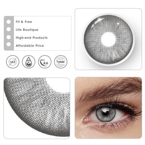 Eyemi Mint Grey Prescription Colored Contact Lenses