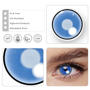 Eyemi Blind Cloud Rim Blue Cosplay Colored Contact Lenses