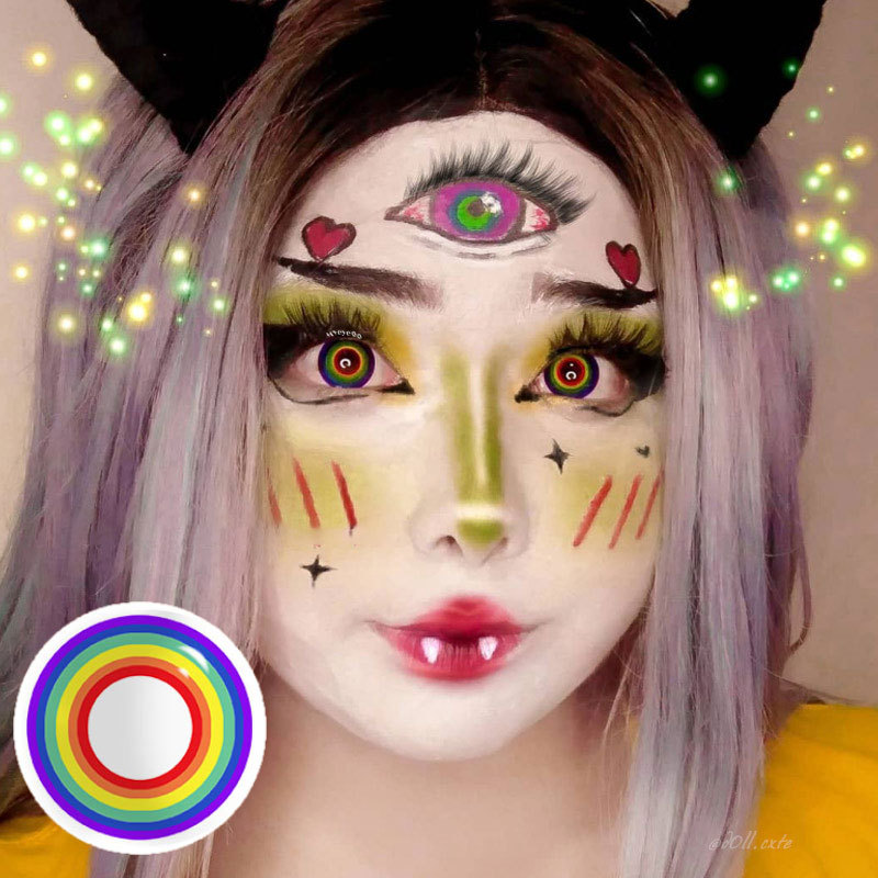 Coloredeye Circle Rainbow Prescription Cosplay Colored Contact Lenses