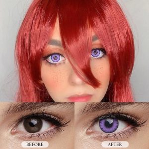 Eyemi Miracle TimesII Purple Prescription Cosplay Colored Contact Lenses