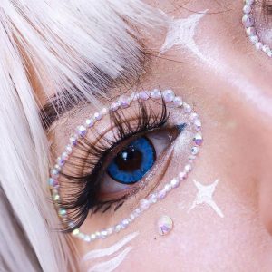 Eyemi Sunflower Blue Prescription Cosplay Colored Contact Lenses