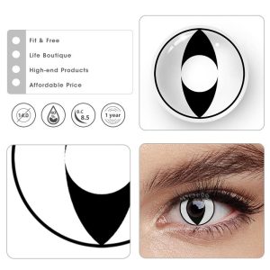 Coloredeye White Cat Eye Prescription Cosplay Colored Contact Lenses