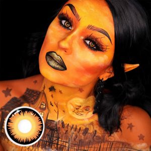 Coloredeye Wolf Eye Orange Prescription Cosplay Colored Contact Lenses