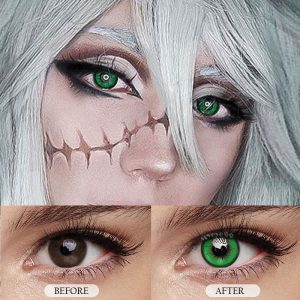 Eyemi Genshin Impact Green Prescription Cosplay Colored Contact Lenses