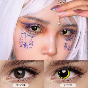 Eyemi Moon Star Yellow Cosplay Colored Contact Lenses