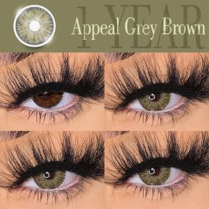Eyemi New York II Appeal Grey Brown Prescription Colored Contact Lenses