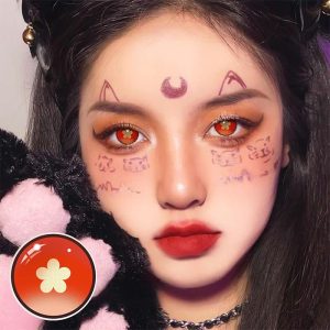 Eyemi Blind Hutao Red Cosplay Colored Contact Lenses