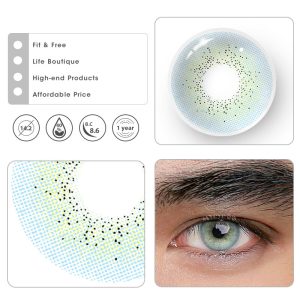 Eyemi Ocean Blue Prescription Men Colored Contact Lenses