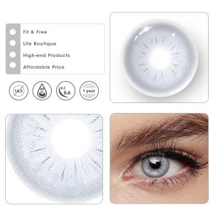 Eyemi Neo Sunflower Grey Prescription Colored Contact Lenses